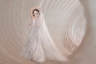 Mulher elegante com véu de Christine von Diepenbroek