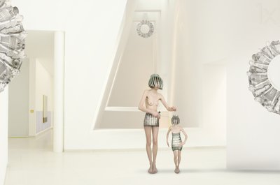 Figuras minimalistas futuristas de Christine von Diepenbroek