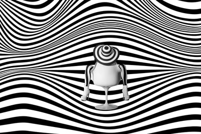 Mulher elegante ao estilo da Op Art de Christine von Diepenbroek