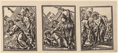 Três cenas no caminho para o Calvário de Christoffel Jegher after Anthonis Sallaert