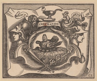 Vinheta para a página de rosto de C. Peregrinus, Príncipe da Holanda e Zelândia de Christoffel Jegher after Sir Peter Paul Rubens