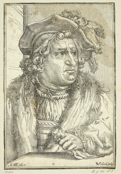Retrato de fantasia de velho com chapéu de Christoffel van