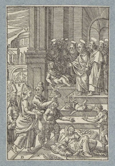 Ananias e Safira de Christoffel van Sichem (II)