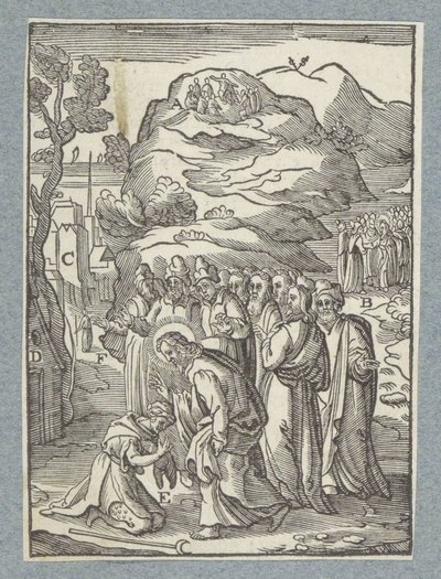 Cristo cura um leproso de Christoffel van Sichem (II)