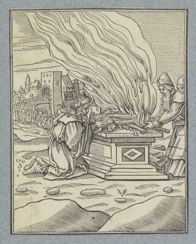 Sacrifício pagão do rei Achaz de Christoffel van Sichem (II)