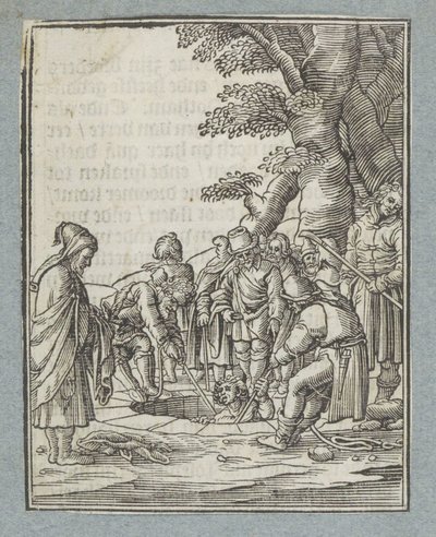 José é retirado de um poço por seus irmãos de Christoffel van Sichem (II)