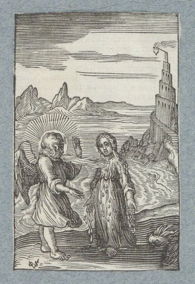 Criança derrete sob o hálito quente do anjo Pia Desideria (título da série) de Christoffel van Sichem (II)