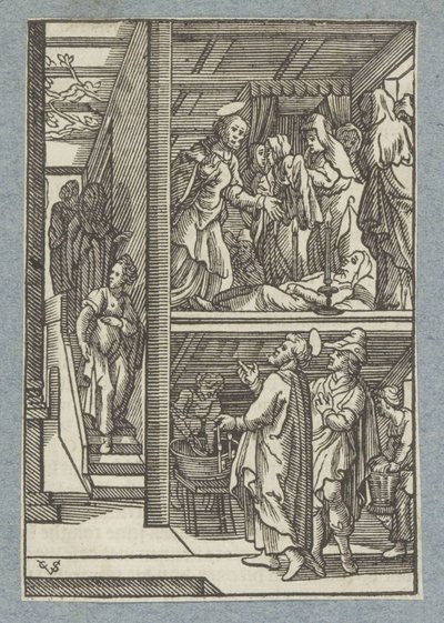 Ressurreição de Dorcas (Tabitha) de Christoffel van Sichem (II)