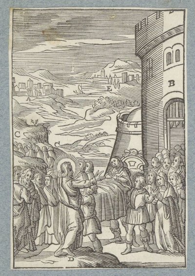 Renascimento do filho da viúva de Naïn de Christoffel van Sichem (II)