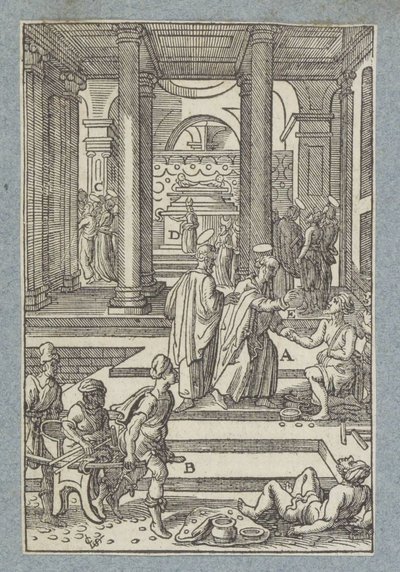 Pedro cura um paralítico de Christoffel van Sichem (II)