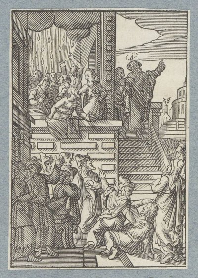 Pedro prega em Jerusalém de Christoffel van Sichem (II)