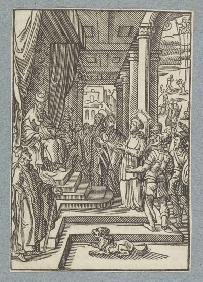 Estêvão diante do sumo sacerdote de Christoffel van Sichem (II)