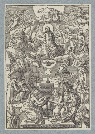 Disputa entre os Padres da Igreja sobre o Santíssimo Sacramento de Christoffel van Sichem (II)