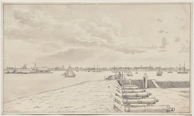 Vista da bateria para a cidade de Christoffer Wilhelm Eckersberg