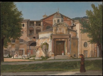 Um troço da Via Sacra, Roma (Igreja dos Santos Cosme e Damião) de Christoffer Wilhelm Eckersberg