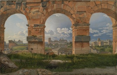 Ver através de três arcos do Coliseu. 1815 de Christoffer Wilhelm Eckersberg