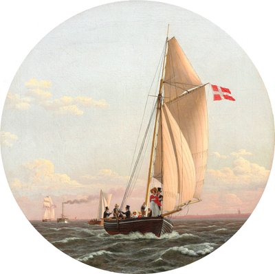 Dinamarquês: Navegação de Copenhaga para Charlottenlund Navegação de Copenhaga para Charlottenlund de Christoffer Wilhelm Eckersberg