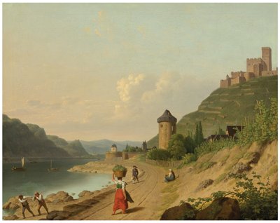 Figuras numa pista junto ao Reno de Christoffer Wilhelm Eckersberg