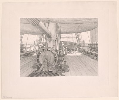 O convés de um navio de guerra de Christoffer Wilhelm Eckersberg