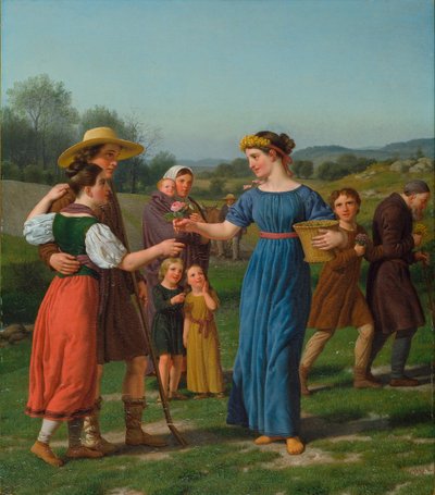 "A Donzela de Longe" Do poema de Schiller de Christoffer Wilhelm Eckersberg