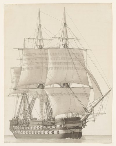 Navio da linha russa de Christoffer Wilhelm Eckersberg