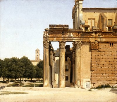 Vista da Via Sacra, Roma, 1814 de Christoffer Wilhelm Eckersberg
