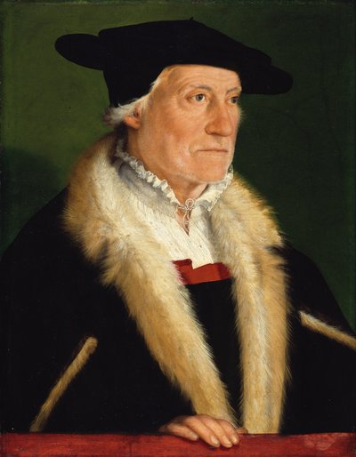 Retrato do cosmógrafo Sebastião Münster (1489-1552) de Christoph Amberger
