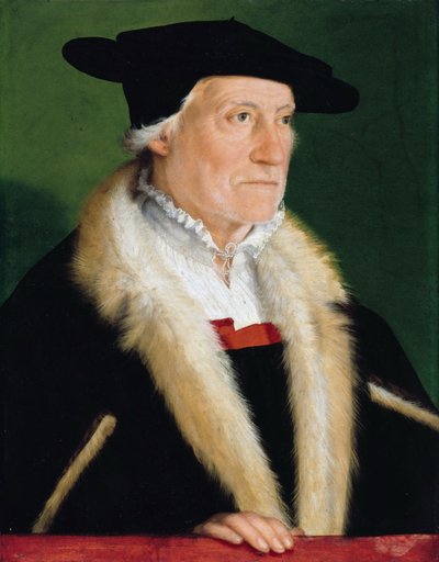 Retrato do cosmógrafo Sebastian Münster 1489-1552, c. 1550 de Christoph Amberger