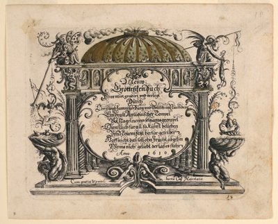 Página de título, de Neüw Grotteßken Buch (New Grotesque Book) de Christoph Jamnitzer