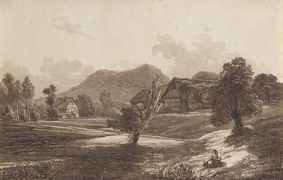 Paisagem Lusatian com a Montanha Landeskrone de Christoph Nathe