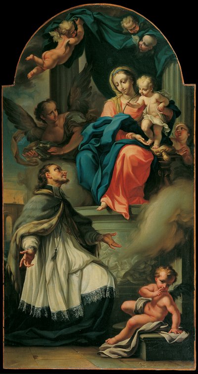 São João de Nepomuk recebe de Maria a grinalda de estrelas de Christoph Unterberger