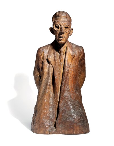 Retrato do Crítico Arthur Binz, c.1926 (carvalho) de Christoph Voll