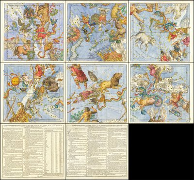 Globi Coelestis in Sex Tabulas Planas Redacti Descriptio de Christoph Weigel the Elder