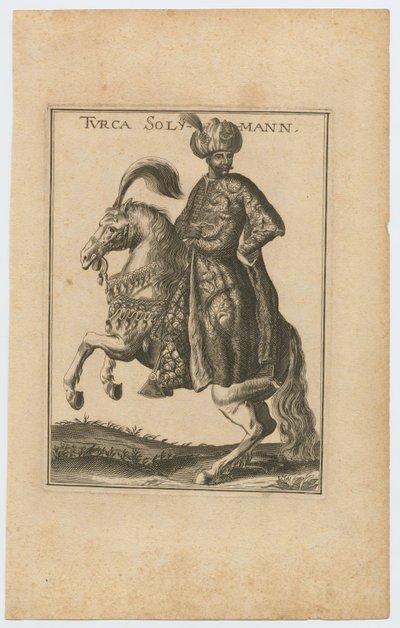 Suleiman II 1642-1691, Sultão do Império Otomano, 1710 de Christoph Wiegel