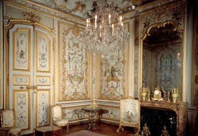Vista do Gabinete dos Macacos ou "La Grande Singerie" de Christophe Huet (1700-1759) 1737 Chantilly, Musee Conde de Christophe Huet