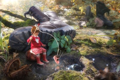Bota gigante para menina de Christophe Kiciak