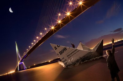 Viagem de Barquinho de Papel ao Luar de Christophe Kiciak