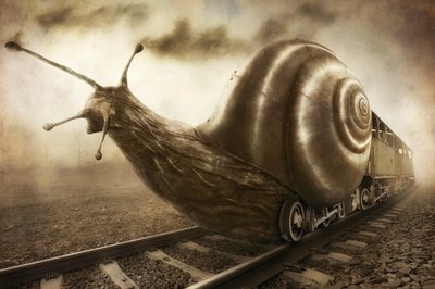 Comboio Caracol Steampunk de Christophe Kiciak