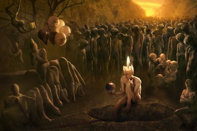 Procissão surreal à luz das velas de Christophe Kiciak