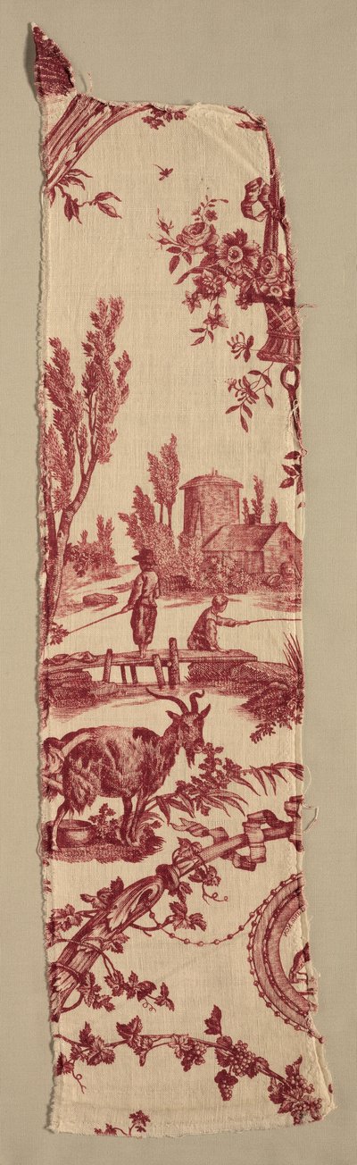 Fragmentos de Algodão Impresso em Placa de Cobre, c. 1789. de Christophe Philippe Oberkampf