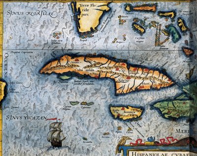 Mapa do Mar das Caraíbas por Christophe Plantin de Christophe Plantin