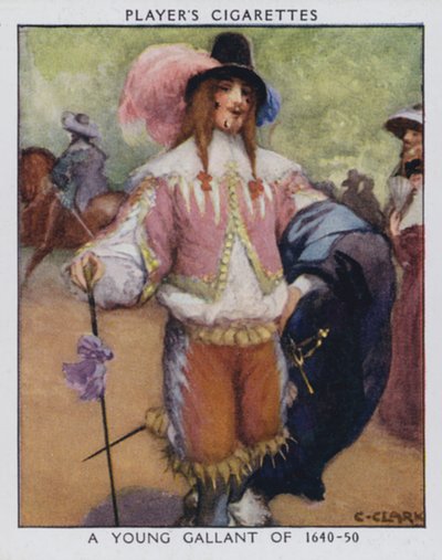 Um jovem galante de 1640-50 (cor litho) de Christopher (after) Clark