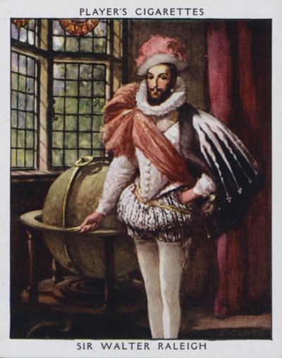 Sir Walter Raleigh (cor litho) de Christopher (after) Clark
