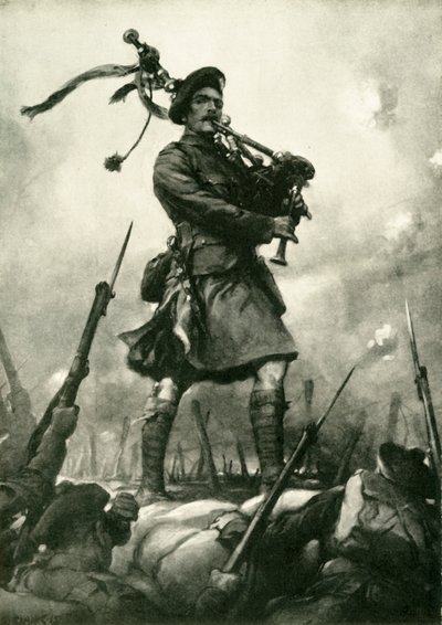 Como Piper Laidlaw venceu a Victoria Cross em 25 de setembro de 1915, c1920. de Christopher Clark