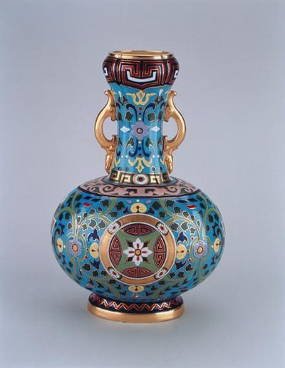 Jarra decorada em imitação de cloisonne, Minton & Co, c.1870 (porcelana) de Christopher Dresser