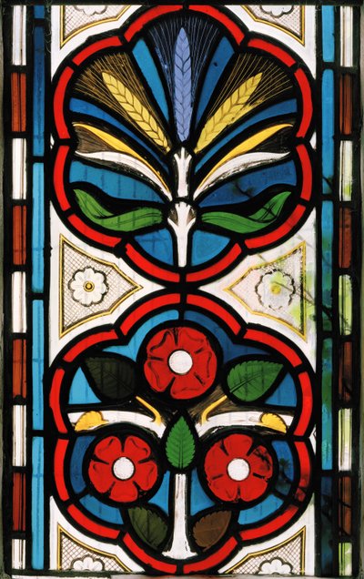 Rosas e trigo, 1865 (vitral) de Christopher Dresser
