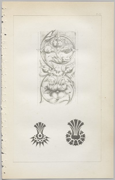 A arte do design decorativo: com um apêndice, dando as horas do dia em que as flores abrem, publicado pela Day & Son, Londres, 1862 de Christopher Dresser