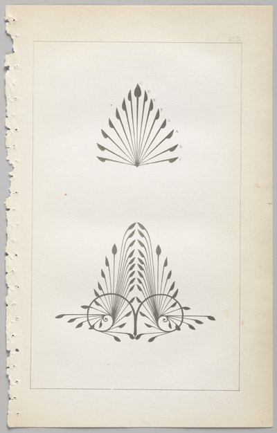 A arte do design decorativo: com um apêndice, dando as horas do dia em que as flores abrem, publicado pela Day & Son, Londres, 1862 de Christopher Dresser