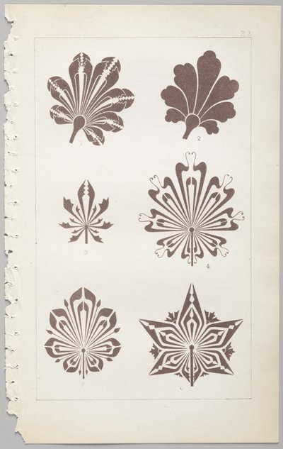 A arte do design decorativo: com um apêndice, dando as horas do dia em que as flores abrem, publicado pela Day & Son, Londres, 1862 de Christopher Dresser