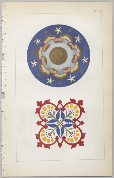 A arte do design decorativo: com um apêndice, dando as horas do dia em que as flores abrem, publicado pela Day & Son, Londres, 1862 de Christopher Dresser